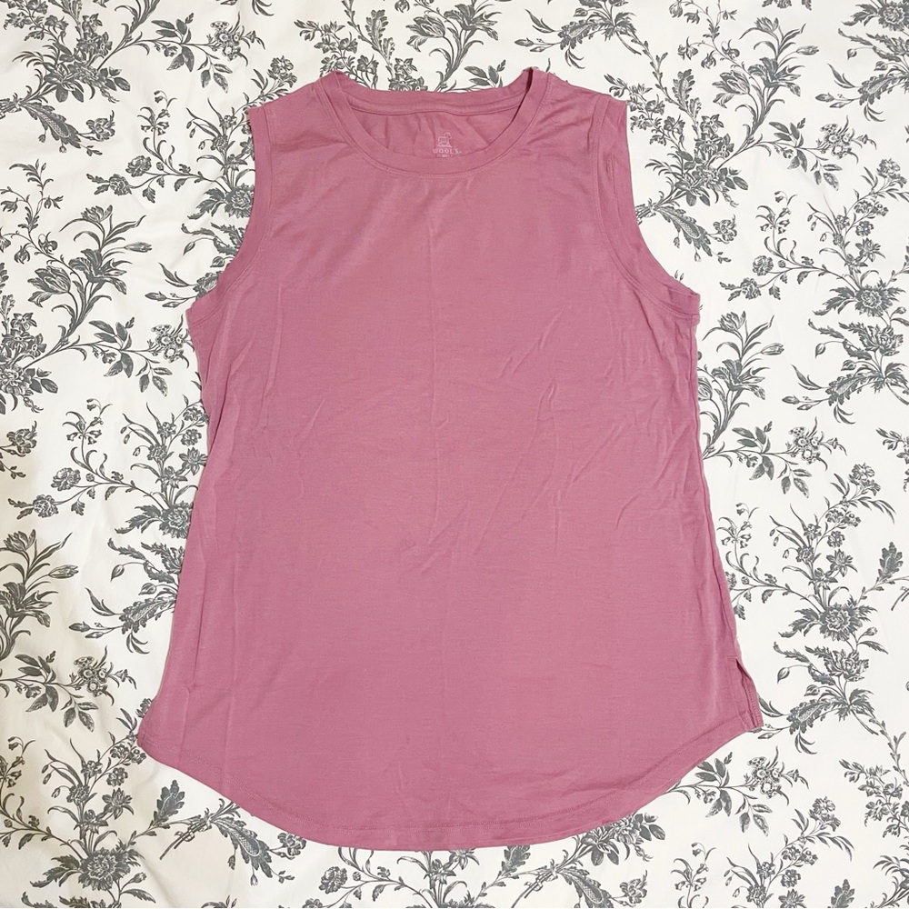 Woolx Bella Tunic Sleeveless Pink Top